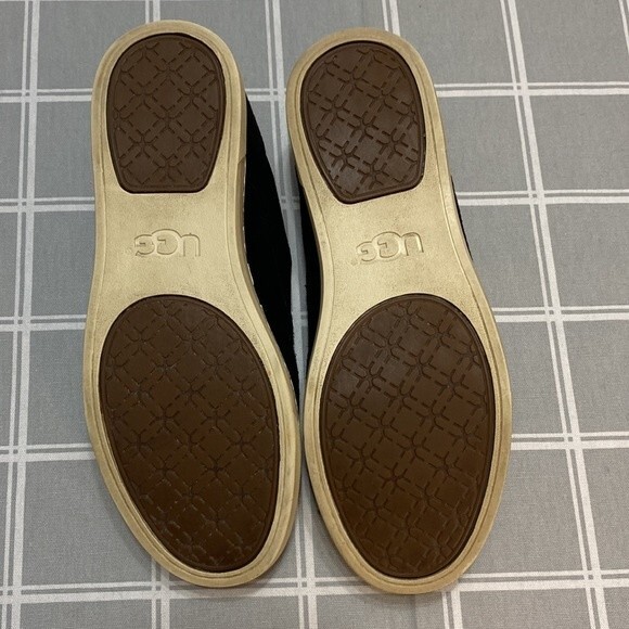 UGG Fierce 1006737 Slip On Sneakers Black Suede Loafers Women’s Size 9 Shoe - Picture 11 of 14